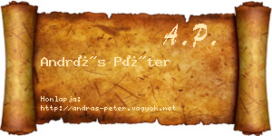 András Péter névjegykártya