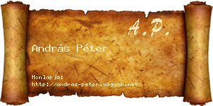 András Péter névjegykártya